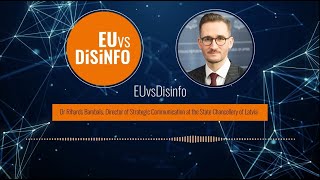 EUvsDisinfo in conversation with Dr Rihards Bambals [upl. by Friede121]