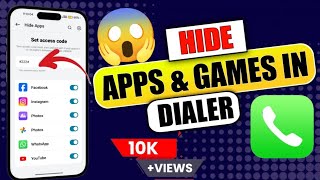 dialer me app hide kaise kare  dialler me app ko kaise chhipaye  how to hide app in dialler [upl. by Wymore896]