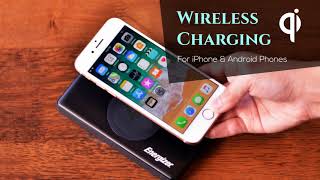 Energizer® Qi Wireless Charging Power Bank USBC Fast Charging for iPhone 8 Plus X QE10000CQHD [upl. by Sterrett]