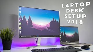 The Perfect Minimalist Laptop Desk Setup  2018 [upl. by Burg]