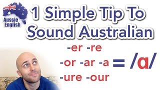 1 Simple Tip To Sound Australian ɑ  How To Do an Aussie Accent [upl. by Dlanod]