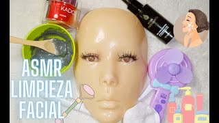 ASMR limpieza facial SPA SKINCARE binaural  soft spoken asmrasmrspañolsoftspokensusurros [upl. by Marcela]