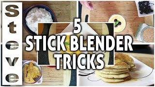 5 STICK BLENDER TRICKS  Immersion Blender Recipes [upl. by Hailahk]