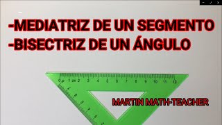 Como trazar la Mediatriz de un segmento y la Bisectriz de un ángulo [upl. by Assirram]