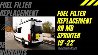 How to replace a fuel filter in a 20192022 Mercedes Benz Sprinter [upl. by Akimihs]