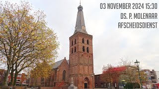 03112024  Middagdienst 1530  Oude Kerk  ds P Molenaar  Afscheidsdienst [upl. by Alial]