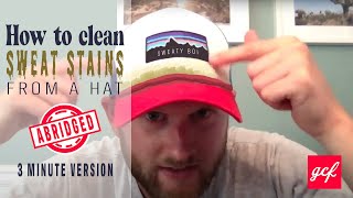 How to Clean Sweat Stains on a Hat  Abridged [upl. by Cand853]