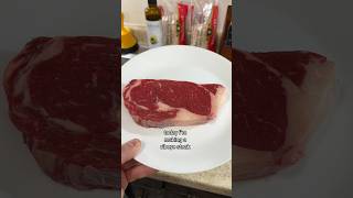 Cooking a ribeye steak in a castiron skillet cooking steak recipe [upl. by Winser166]