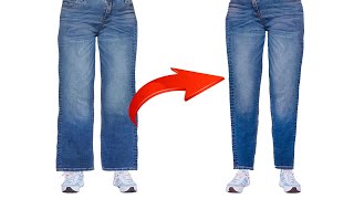 A sewing trick how to taper your jeans in 5 minutes to fit you perfectly [upl. by Nysila953]