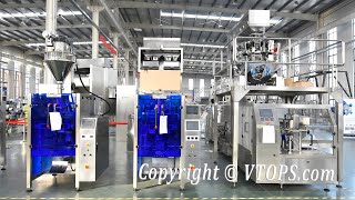 Gusset Pouch VFFS Vertical Form Fill Seal Packaging Machine with 1kg Vibratory Weigh Dosing Machine [upl. by Corette]