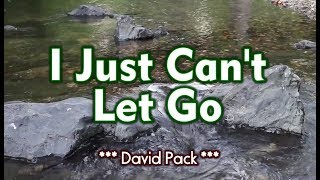 I Just Cant Let Go  David Pack KARAOKE VERSION [upl. by Cirded]