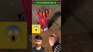 50 Rockets ek Sath😱💀👿 fireworks firecraker crakers crackers satisfying diwali crackersindia [upl. by Nahtanaoj526]