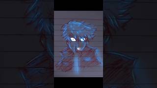 Drawing Gojo Using his Domain ExpansionUnlimited VoidGlowart animejujutsukaisen animedrawing [upl. by Omocaig]