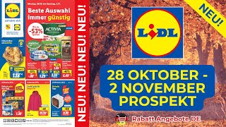 LİDL Neuer Werbung Wochenprospekt  Rabatt Angebote DE  28 Oktober  2 November Prospekt [upl. by Arrim]