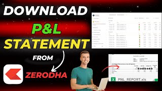 How To Download profit amp Loss Statement For Income Tax Filing In Zerodha [upl. by Atikim]