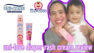 UNILOVE RASH CREAM REVIEWUniLove Diaper Rash Cream of UniCare [upl. by Gudren838]