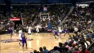 Wesley Johnson Buzzer Beater Lakers vs Pelicans Nov 12 2014 2014 2015 NBA Season [upl. by Namyw]