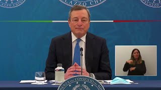 Draghi quotDal 26 aprile torna la zona gialla ristoranti aperti pranzo e cena allapertoquot [upl. by Eleonore669]