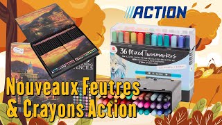 Coloriage Adulte  Mes Nouveaux Crayons de Couleurs amp Feutres de chez Action [upl. by Esertak969]