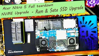 Acer Nitro 5 RAM and SSD upgrade 1TB NVME amp 1TB Sata SSD 2024 Rishikhuranahitech [upl. by Enoyrt]