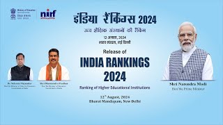 Live  Release and Award Ceremony of India Ranking 2024 NIRF [upl. by Dnaltroc]