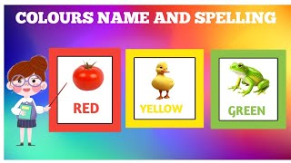 Learn colours Name and spelling with the objects kids vocabulary for upper class [upl. by Anahcra]