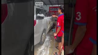 How to wash outside your car at the carwash Part 02 cleancars expresscarwash carwashservice [upl. by Nnarefinnej]