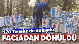 Ormanda 120 Teneke Tiner Bulundu Faciadan Dönüldü [upl. by Hadihahs]