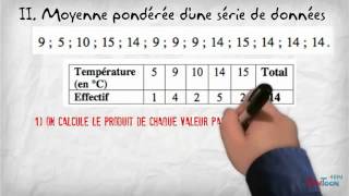 Calcul dune moyenne ponderee [upl. by Sparkie]