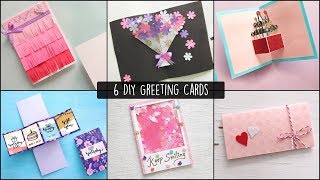 6 Easy Greetings Cards Ideas  Handmade Greeting Cards [upl. by Vergil380]