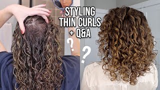 Styling Thin Curly Hair QampA  Curlsmith Hair Makeup [upl. by Elleinod508]