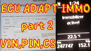 ECU Immo Adapt To Cluster Using VVDI2 [upl. by Neelav]