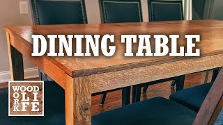 ShakerStyle White Oak Dining Table  Woodworking Builds [upl. by Eirollam673]