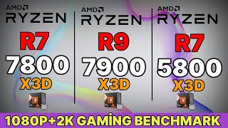 r7 7800x3d vs r9 7900x3d vs R7 5800x3d vs R9 7950x3dv AMD RYZEN R7 7800X3D  RTX 4090 OC gaming test [upl. by Rma496]