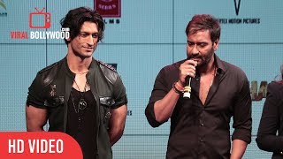 Ajay Devgn Reaction On Woking With Vidyut Jammwal  Baadshaho Official Trailer Launch [upl. by Thorin]