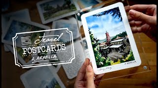 Watercolor Travel Postcards Alicia Aradilla [upl. by Arinaid]