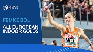 UNSTOPPABOL 🇳🇱 Every Femke Bol European indoor title 🥇 [upl. by Athena42]