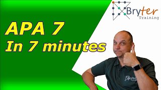 APA 7 in 7 minutes [upl. by Rebme]