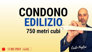 CONDONO EDILIZIO 750 metri cubi limite volumetrico L 72494 e 32603 [upl. by Thurmann]