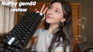 ASMR RELAXING KEYBOARD REVIEW ⌨️💠 unboxing the NuPhy gem80 keyboard kit switches typing [upl. by Akinet363]