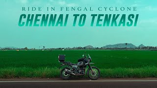 Chasing The Cyclone Chennai to Tenkasi Ride During Fengal Cyclone [upl. by Airdnal]