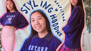 how to style oversized hoodies and sweatshirts tips amp outfit ideas [upl. by Honeyman29]