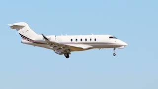 Netjets Bombardier Challenger 350 N758QS Landing at DFW Airport From Tulsa [upl. by Woodberry]