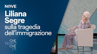 Che tempo che fa  Liliana Segre sulla tragedia di scappare dal proprio Paese immigrazione [upl. by Flory]