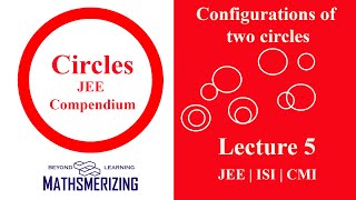 Circles  Lecture 5  JEE Compendium  Advanced  Mains  Configurations of two circles [upl. by Arley]