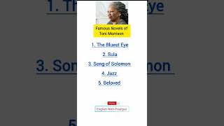 Famous novels of Toni Morrison americanliterature tonimorrison education shortvideo [upl. by Bjorn799]