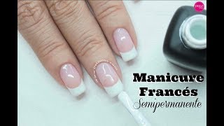 Francés semipermanente para principiantes  Gel polish french Manicure [upl. by Nnylannej550]