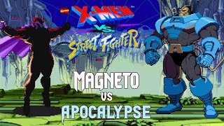 Xmen Vs Street Fighter  Magneto vs Apocalypse [upl. by Nohsyar]