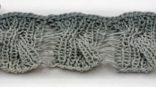 How to knit  Cable with drop stitches  Knitting stitch  reversible knitting stitch [upl. by Struve]