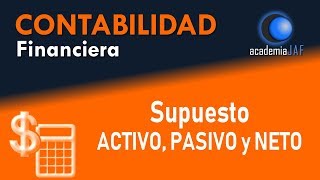 Ejercicio  supuestos de Activo Pasivo y Neto  Contabilidad Capítulo 4 curso básico  academia JAF [upl. by Allak]